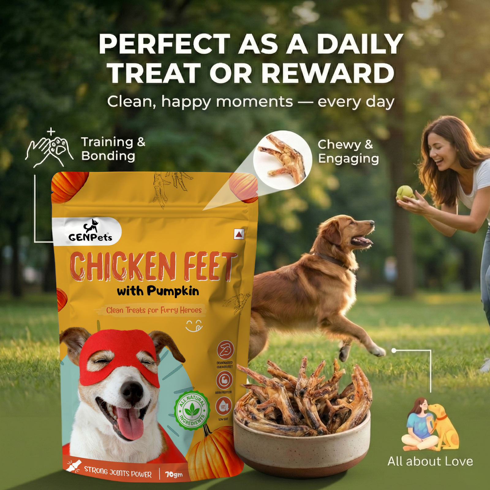 Mobility & Digestive Support - Chicken Feet with Pumpkin - Image 2